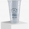 Plastikbecher mit 'PURE Juice Bar' Logo