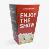 Große bedruckte Popcornbehälter für ein volles Kinoerlebnis